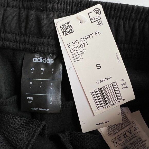 adidas Men's Essentials 3-Stripes Fleece Shorts, Small - Picture 4 of 4